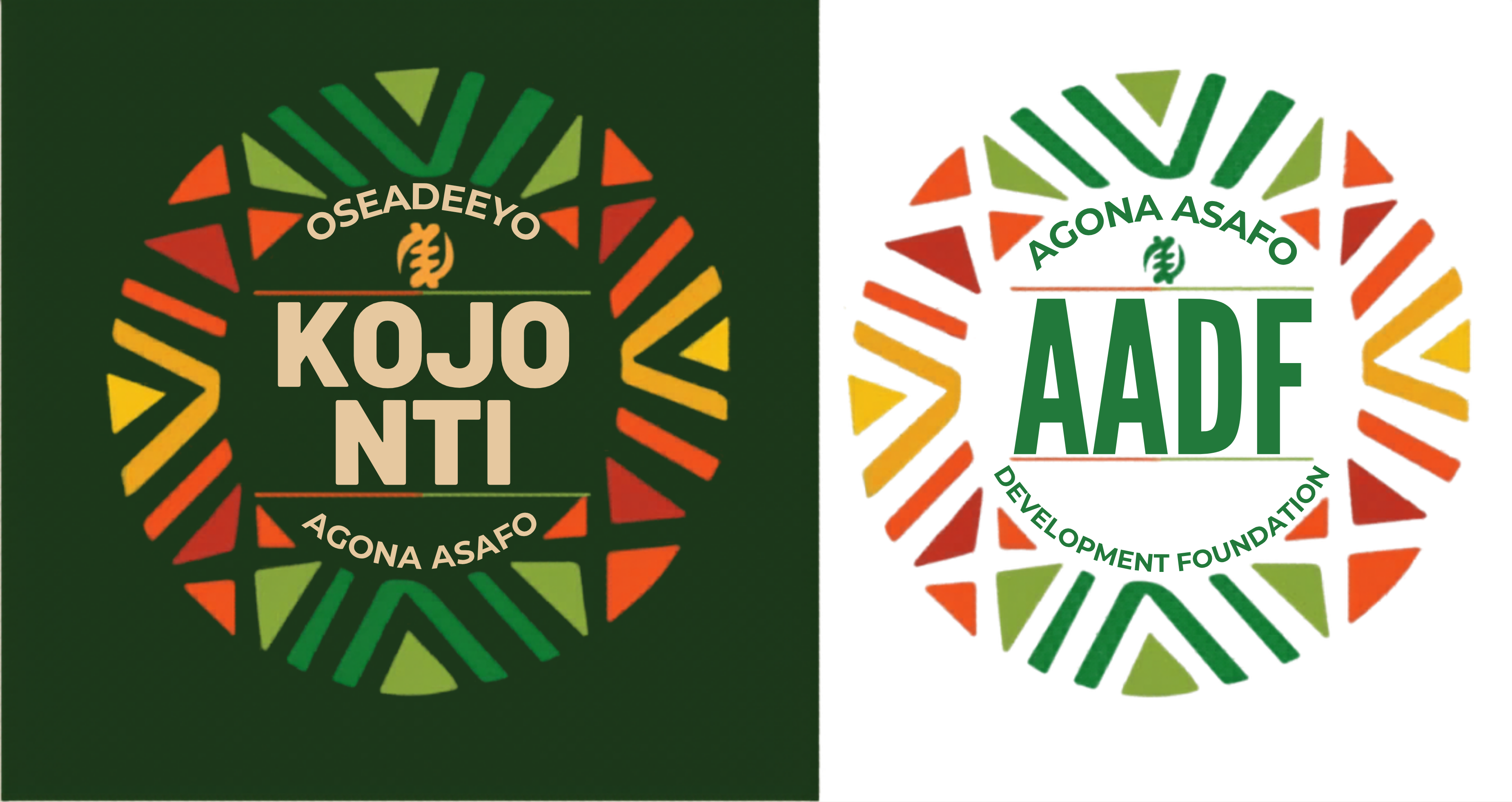 Official logos for Oseadeeyo Kojo Nti I and Agona Asafo Development Foundation